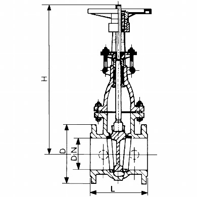 Cast steel gate valves flanged RF ANSI class # 150 - Valvotubi